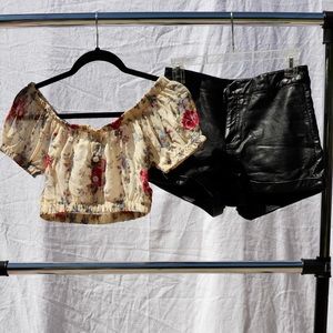 Off the shoulder crop top